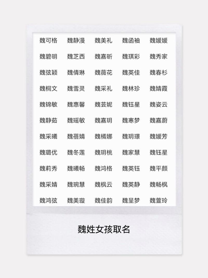 魏姓双胞胎女宝宝起名字两个字 魏姓女孩子取名两个字