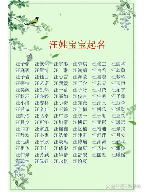 属虎汪姓宝宝取名 属虎姓李取名大全