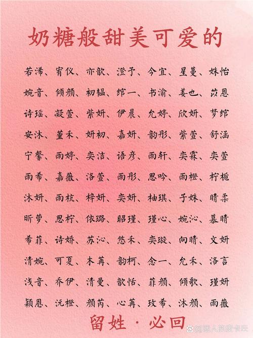 宝宝起名字女孩子可爱 小孩女孩起名字大全