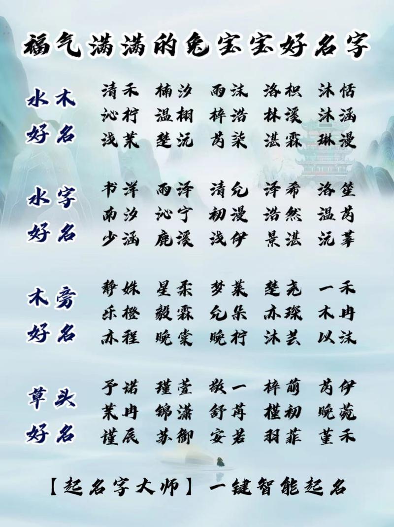 兔宝宝有水有木男孩取名 男兔宝宝取名大全洋气两个字