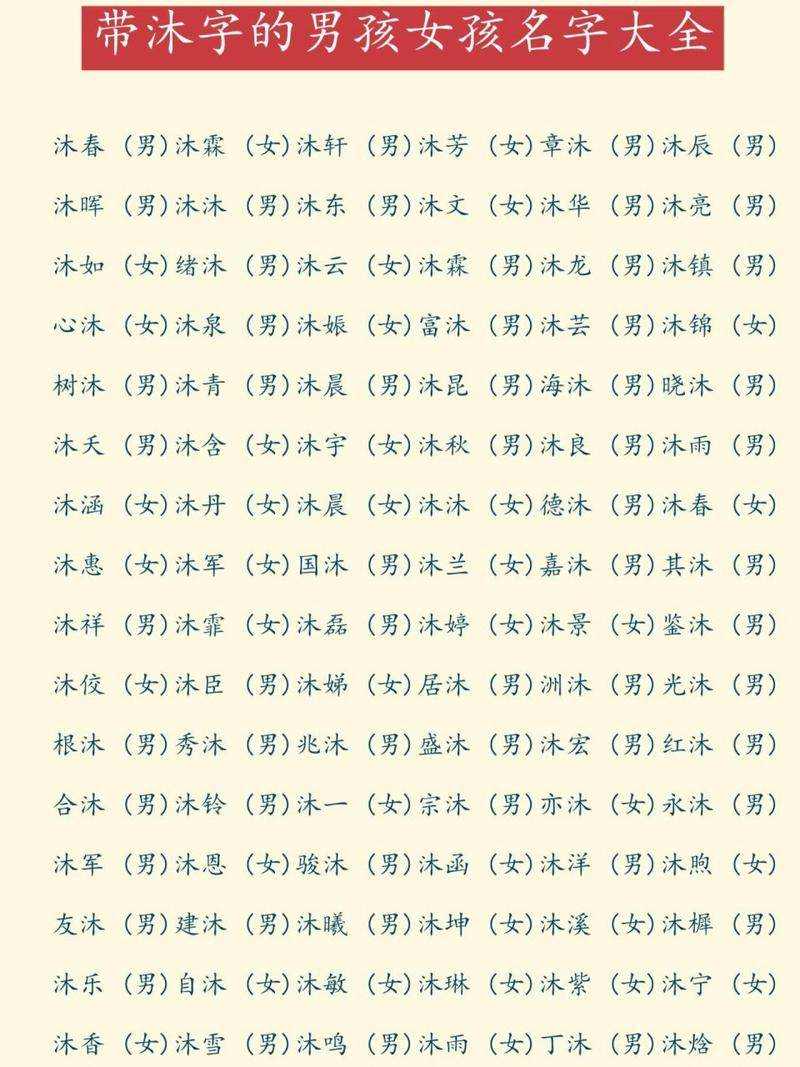 属兔男宝宝起名带沐字的名字 属兔男孩名字大全带水