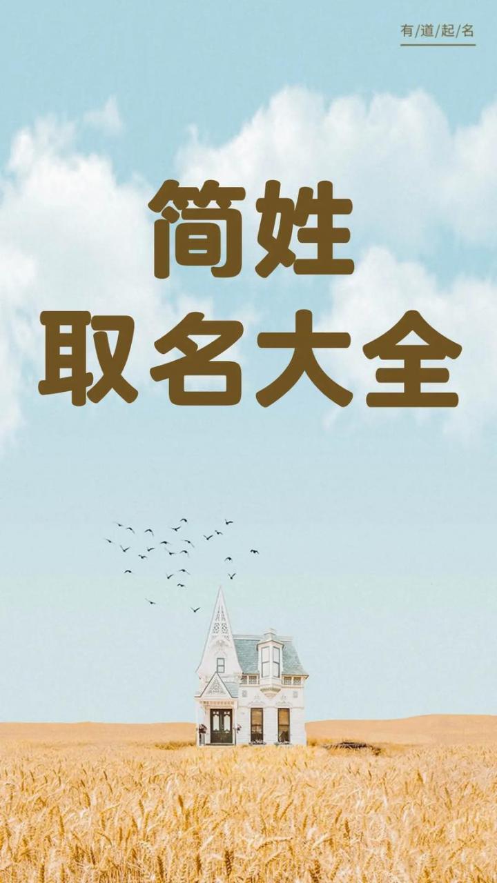 简姓男孩宝宝取名字 简姓宝宝取名大全2024