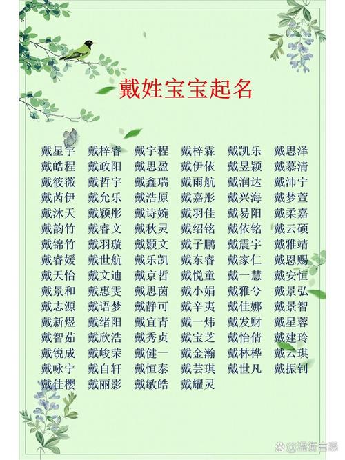 牛年男宝宝姓戴起名 牛年戴什么运气好