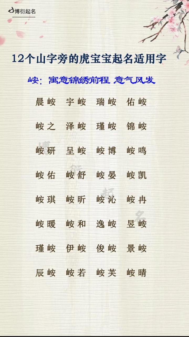 山字旁的女宝宝取名大全 山字旁的字男孩取名大全