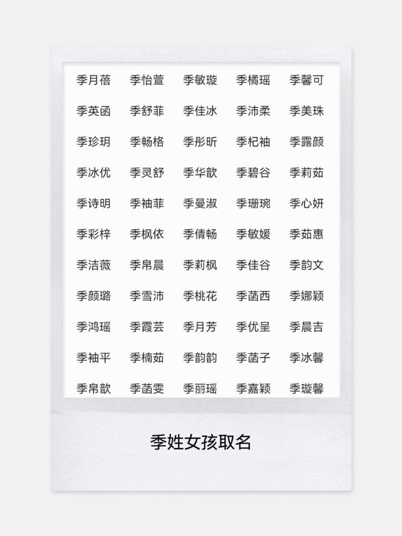 季姓的男宝宝取名 季姓男孩取名2025