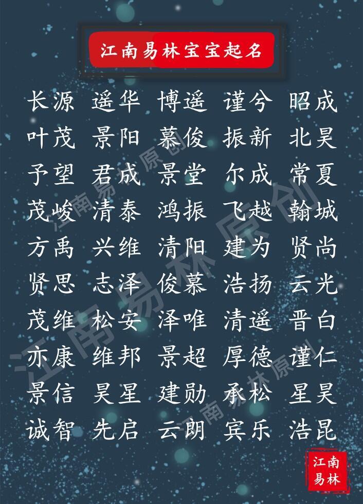 诗经楚辞有典故的男孩名字：简约旷美，尽现绅士情怀