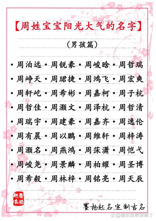 姓周兔宝宝取名男生名字 周姓属兔男孩取名有诗意