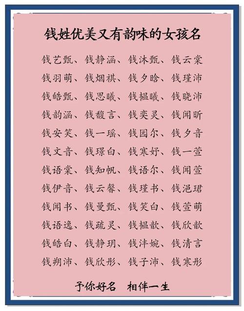 钱姓金牛宝宝取名女生 金牛宝宝取名大全带莀字