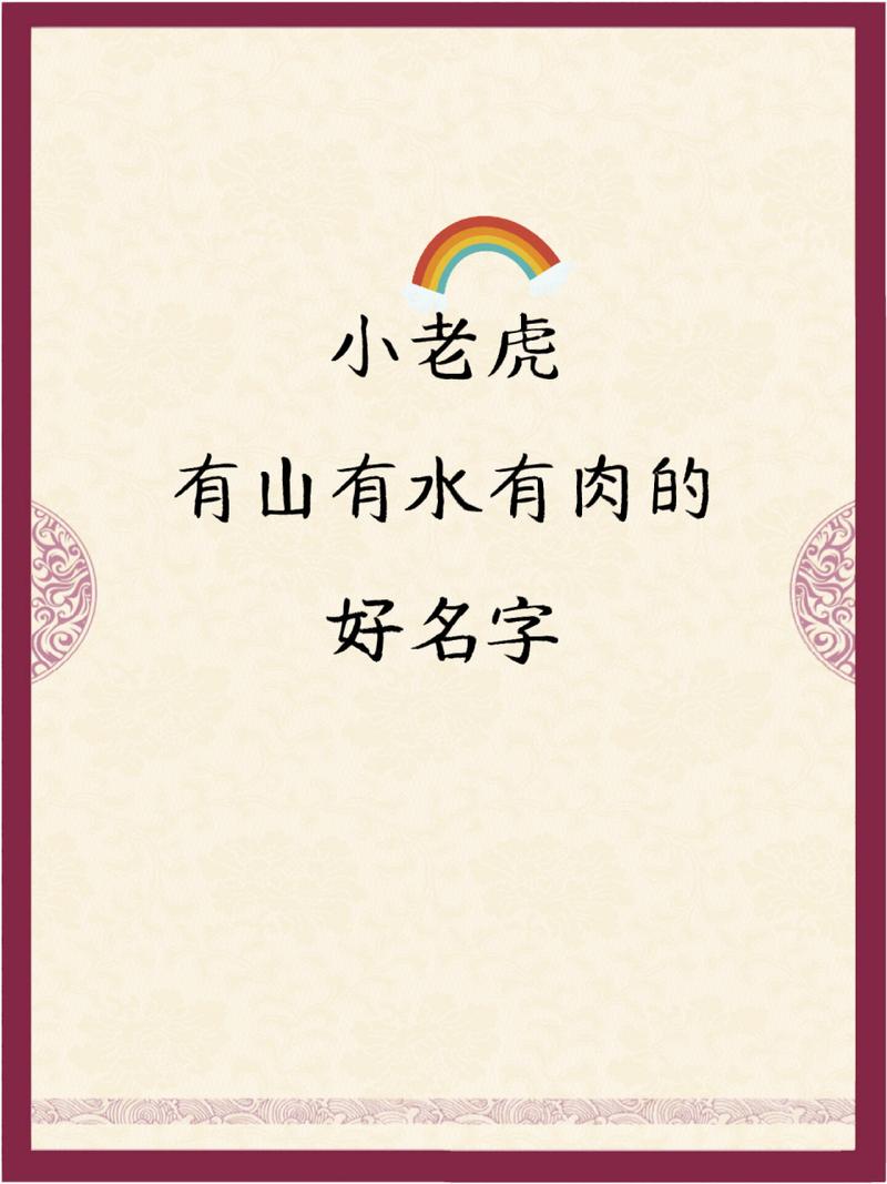 传统与现代的完美结合：为何选择“肉肉”作为虎宝宝名字的创意灵感