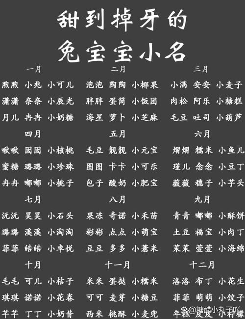 025年兔宝宝起名乳名