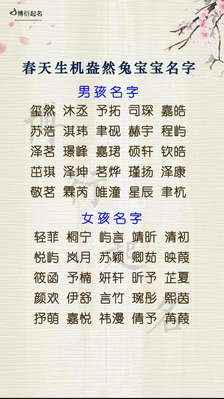 兔宝宝取名带然字女孩名字 高沐然是男孩名字还是女孩名字