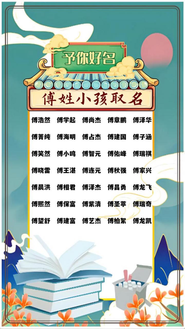 付性男宝宝起名 付氏起名大全